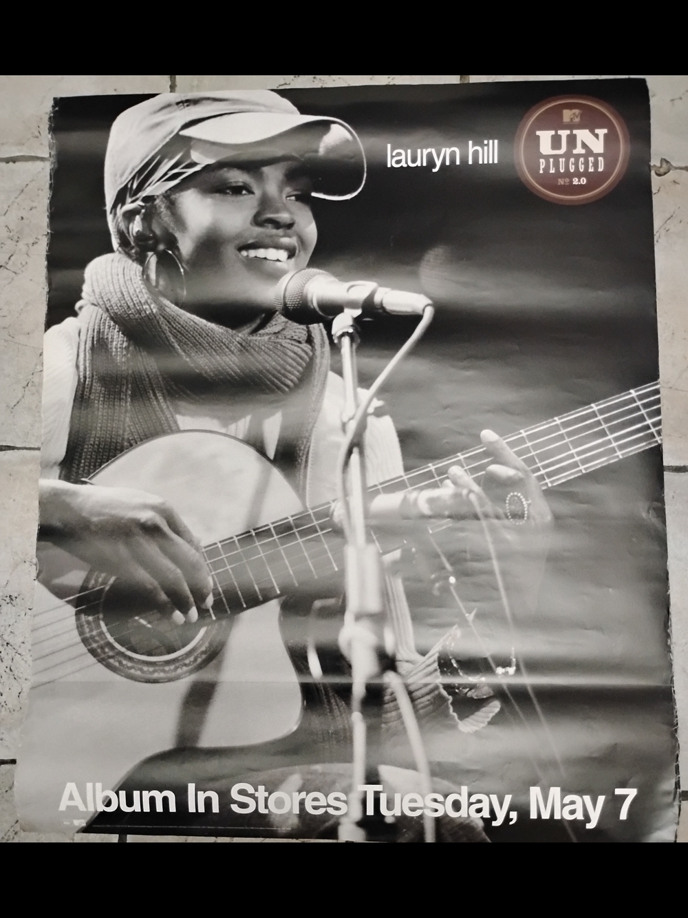 Lauryn Hill 🎶Black & White Unplugged Poster 😍 Music Art